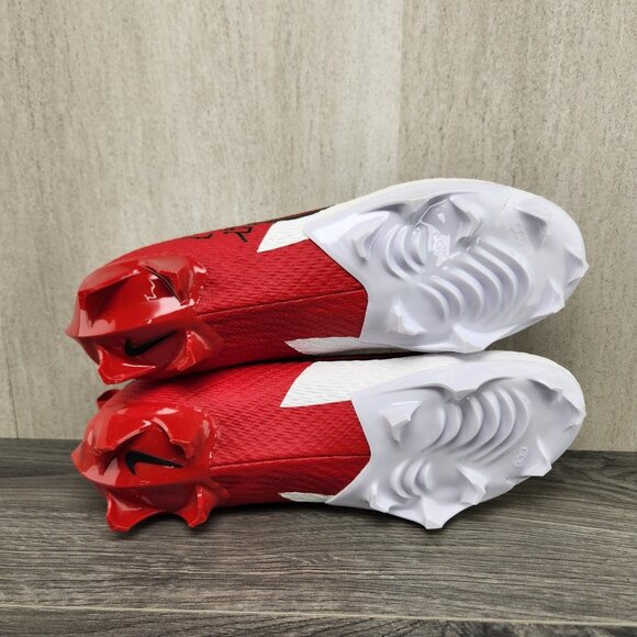 Nike Vapor Edge Speed 360 2 Size 13 Mens White University Red Football Cleats - Picture 10 of 11